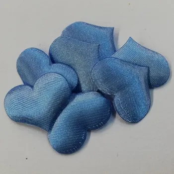 Textilní srdíčko - světle modré - 1ks