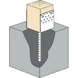 Kotevní patka do betonu typ U 80x80x4mm