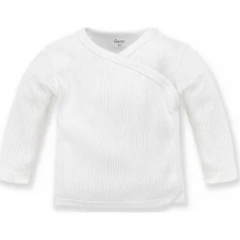 Kojenecký body Pinokio Lovely Day Zavinovací kabátek s dlouhým rukávem Rib - White, vel. 44