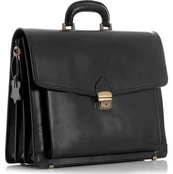 Pánská aktovka Pánská kožená černá aktovka LORENZ 26a Velikost: ONE SIZE