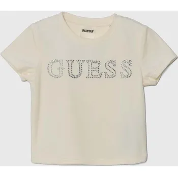 Dívčí tričko Dětské tričko Guess béžová barva, J4YI48 KBXI2 J4YI48.KBXI2.9BYH 01X, vel. 118-122