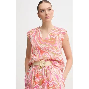 Dámská halenka Bavlněná halenka La Petite Française BERTHE PFBERTHE růžová 39X, vel. 40