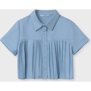 Chlapecká košile Dětská košile Mayoral modrá barva, 6144 6144.8A.Junior.PPYA 50X, vel. 128