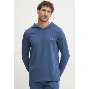 Pánské tričko Tričko s dlouhým rukávem BOSS Mix&Match LS-Shirt H modrá barva 50515306 95X, vel. M