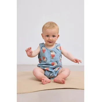 Dupačky Dětské bavlněné dupačky Bobo Choses Morning Egg 125AB077 tyrkysová 06X, vel. 62