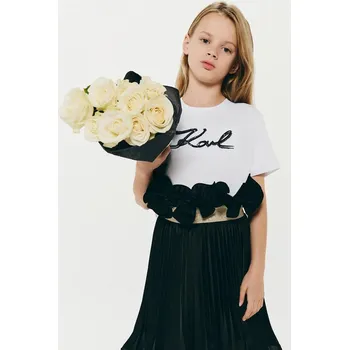 Chlapecké tričko Dětské bavlněné tričko Karl Lagerfeld bílá barva, Z30485 Z30485.86.108 00X, vel. 102