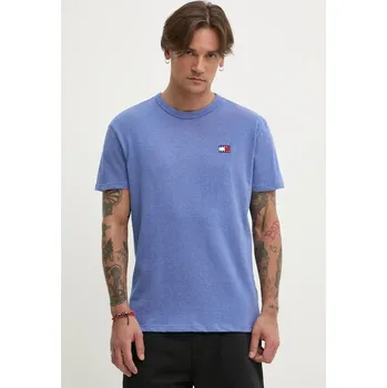 Pánská móda Bavlněné tričko Tommy Jeans DM0DM20322 fialová 54X, vel. S
