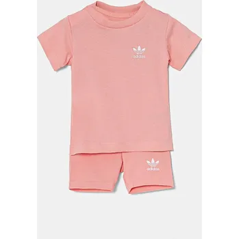 Dětská bavlněná souprava adidas Originals JI5835 oranžová 32X, vel. 68