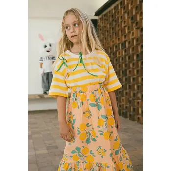 Chlapecké tričko Dětské bavlněné tričko Tinycottons STRIPES TEE SS25.111 žlutá 11X, vel. 104