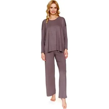 Dámské pyžamo Dámské pyžamo Doctor Nap 7305 - viskóza Hnědá L