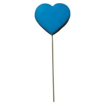 Jedlá dekorace na dort Srdce velké perníkové Modré