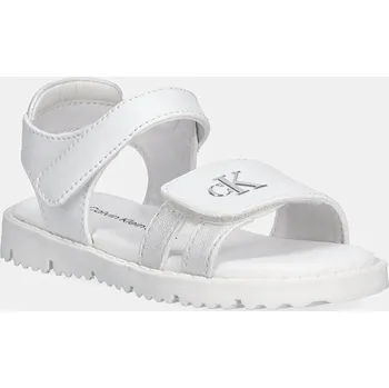 Dívčí sandály Dětské sandály Calvin Klein Jeans bílá barva, V1A2-82039 V1A2.82039.20.29 00X, EUR 24