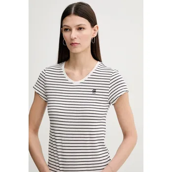 Pánské tričko Bavlněné tričko G-Star Stripe eyben slim v t 2.0 tmavomodrá barva, D24533-D244 D24533.D244 01X, vel. XS