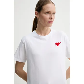 Pánské tričko Bavlněné tričko The Kooples bílá barva, FTSC30036K 00X, vel. 36