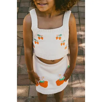 Dámská sukně Dětská bavlněná sukně Tinycottons STRAWBERRIES SKIRT SS25.305 béžová 01X, vel. 152