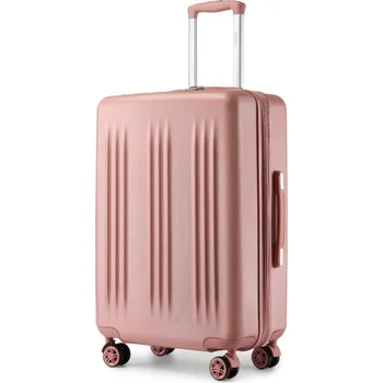 Kono elegantní kufr ABS a PC s pruhy - 61L - nude