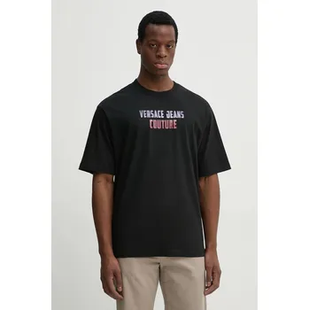 Bavlněné tričko Versace Jeans Couture 78GAHC02.CJ01C černá 99X, vel. M