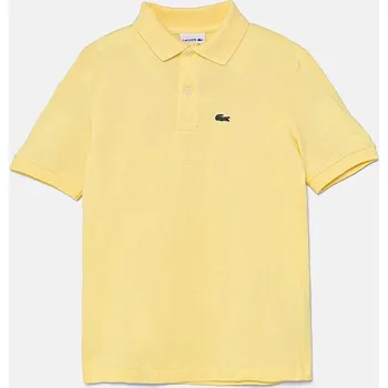 Dětská bavlněná polokošile Lacoste žlutá barva PJ2909 10X, vel. 92