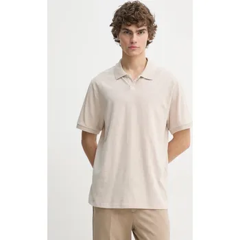 Pánské tričko Bavlněné polo tričko Les Deux LDM120010 béžová 80X, vel. XL