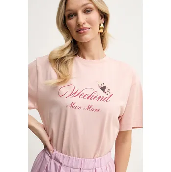 Bavlněné tričko Weekend Max Mara 2515971032600 oranžová 24X, vel. L