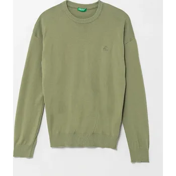 Dívčí svetr Dětský bavlněný svetr United Colors of Benetton 1098C107W.G.Seasonal zelená 91X, vel. 122