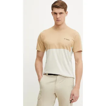 Pánské oblečení Sportovní triko Columbia Cirque River 2126222 béžová 80X, vel. L