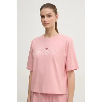 Pánské tričko Bavlněné tričko Guess růžová barva, V5RI12 I3Z14 V5RI12.I3Z14 39X, vel. XS