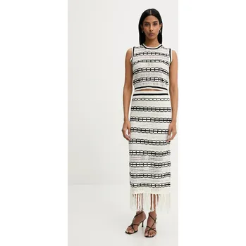 Dámská sukně Top a sukně Answear.LAB bílá barva qt91030.fos 00X, vel. S/M