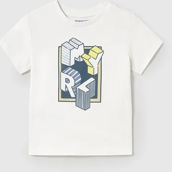 Chlapecké oblečení Dětské bavlněné tričko Mayoral 106.3E.Baby.PPYA bílá 00X, vel. 80