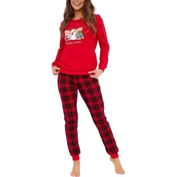 Dámské pyžamo Dámské vánoční pyžamo Cornette WINTER 671/421 červená L