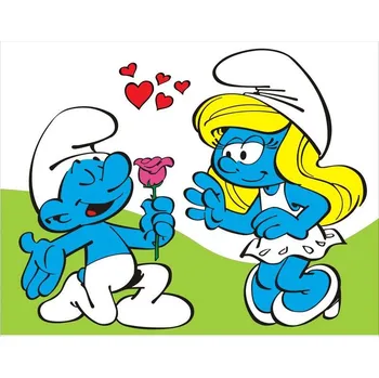 Obrázek pro pískování 23x33 cm Šmoulové