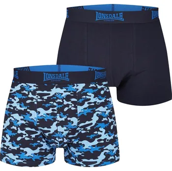 Sada pánského spodního prádla pánské boxerky LONSDALE - CAMO/NAVY - 2 ks - L (Lonsdale 2 Pack Trunk Mens)