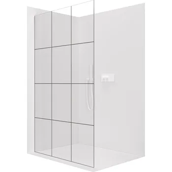 Cerano Sprchová zástěna Walk-in Crystal L/P, 8 mm, bezvzpěrový systém, bílá, industriální sklo, 150x200 cm, CER-8050BD6683