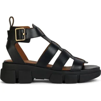 Dámské sandále Dámské kožené sandály Geox Respira D Lisbona B D45PSB, vel. EU 40, černá