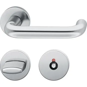 Stavební výplň FSB objektové dveřní kování 72 1070, klika-klika, AGL rozeta WC DIN, nerez mat