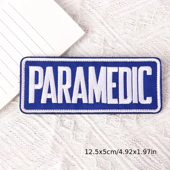 Nášivka Nášivka PARAMEDIC taktická patch, hook & loop (černá/modrá) Barva: modrá