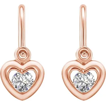 Šperk Zlaté dětské náušnice ve tvaru srdíčka Aurora