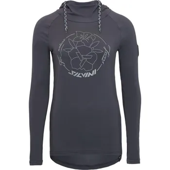 Dámské tričko Triko Silvini Merate WD1920 dámské dlouhý s kapucí dřevěné uhlí