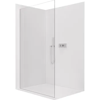 Cerano Sprchová zástěna Walk-in Crystal L/P, 8 mm, bezvzpěrový systém, chrom, transparentní sklo, 60x200 cm, CER-8050BD6808
