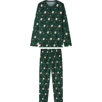Pánské pyžamo esmara Men Pánské vánoční velurové pyžamo (zelená, M (48/50))