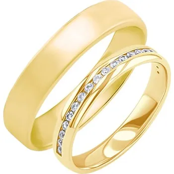 Prsten Zlaté snubní prsteny eternity a komfortní pánský Tiall
