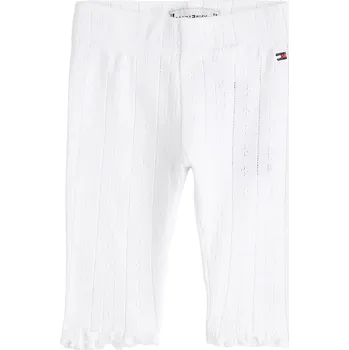 Dívčí legíny Dětské bavlněné legíny Tommy Hilfiger bílá barva, KN0KN02035 KN0KN02035.PPYA 00X, vel. 80