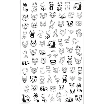 CuteNails Samolepky na nehty - Geometrická zvířátka