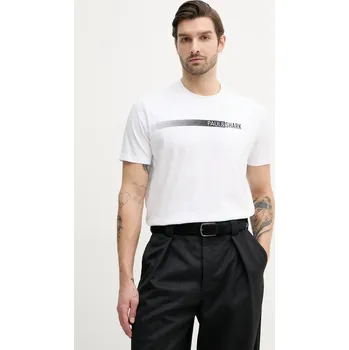 Bavlněné tričko Paul&Shark 25411039 bílá 00X, vel. XXL