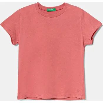 Chlapecké tričko Dětské bavlněné tričko United Colors of Benetton růžová barva, 3I1XC109V 3I1XC109V.G.Season.PPYA 38X, vel. 122