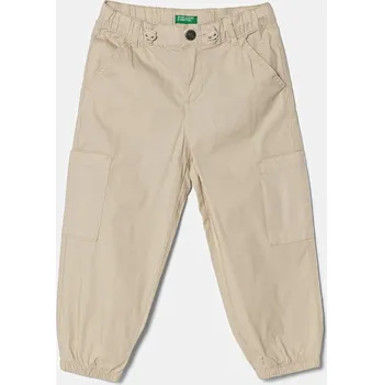 Chlapecké kalhoty Dětské kalhoty United Colors of Benetton béžová barva, hladké 4L2VGF01R.P.Seasonal 12X, vel. 82