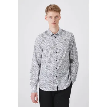 Pánská košile Košile Medicine pánská, bílá barva, regular, s klasickým límcem RS25.KDM013 00A, vel. XXL