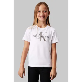 Dětské bavlněné tričko Calvin Klein Jeans IU0IU00676.128.176.9BYH bílá 00X, vel. 140