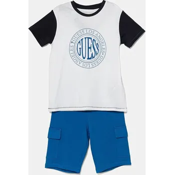 Dětská bavlněná souprava Guess N5GG06.K8HM4.PPYA bílá 00X, vel. 122-125