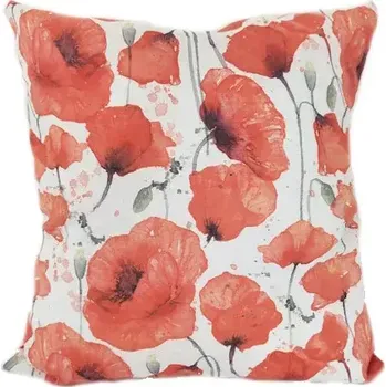 Dekorativní polštářek Dekorační polštář vlčí máky 45 x 45 cm | RTex